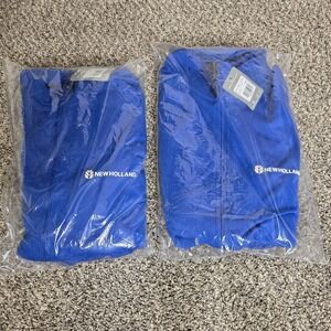 Two Holland Trimark Jackets Mens XL Royal Blue Okapi Knit Fleece Lined Full Zip